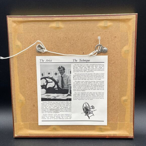 Gold Framed 1990s Stephen Whittle Ship Inn Color Etching Signed Print Embossed - Picture 3 of 5